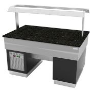 Прилавок с охлаждаемой поверхностью Gastrolux ПО-1610/ПК/SI
